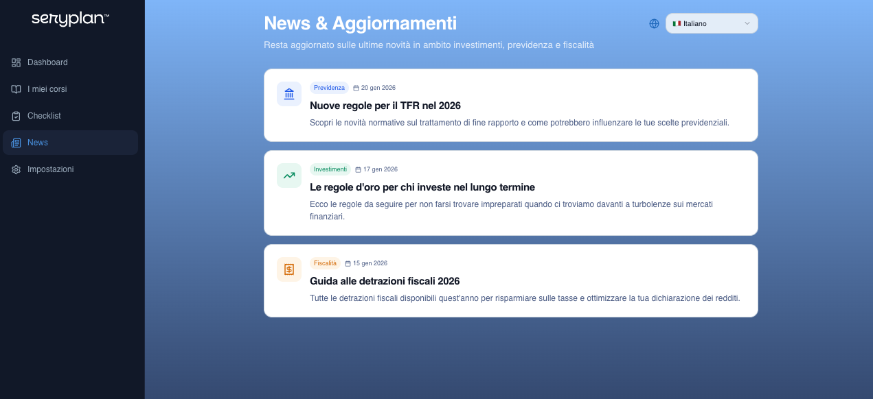 News e aggiornamenti